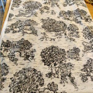 Colonial Country Toile Cotton Duck Medium Weight Fabric 54" x 178"